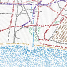 Load image into Gallery viewer, Los Angeles Typographic Poster