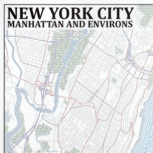 New York City Typographic Framed Poster