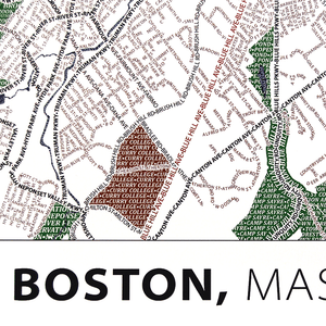 Boston Typographic Framed Poster