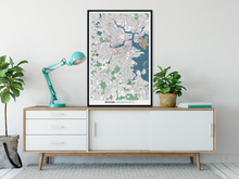 Load image into Gallery viewer, Boston Typographic Framed Poster
