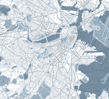 Load image into Gallery viewer, Boston Typographic Premium Pillow