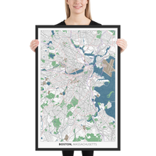 Load image into Gallery viewer, Boston Typographic Framed Poster