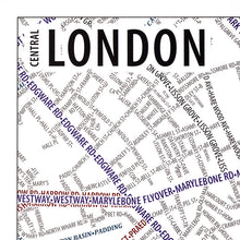 Load image into Gallery viewer, London Typographic Poster