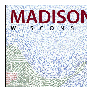 Madison Typographic Framed Poster