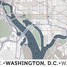 Load image into Gallery viewer, Washington DC Typographic Poster