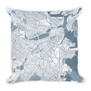 Boston Typographic Premium Pillow
