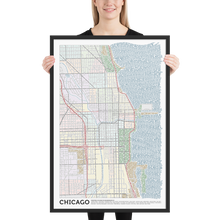 Load image into Gallery viewer, Chicago Typographic Framed Poster