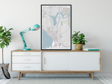 Load image into Gallery viewer, Seattle Typographic Framed Poster